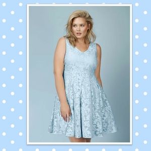 Torrid- Rebel Wilson Jacquard Skater Dress